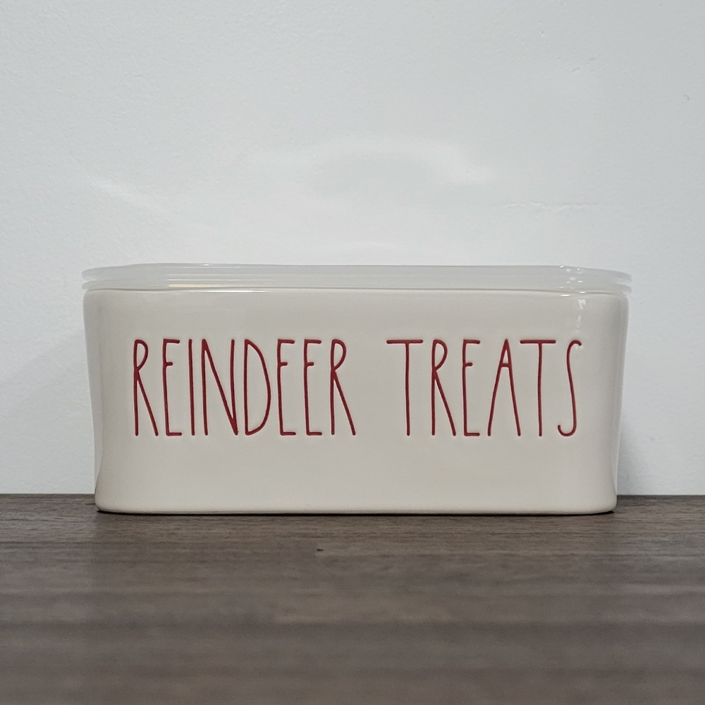 Rae Dunn Reindeer Treats Container
